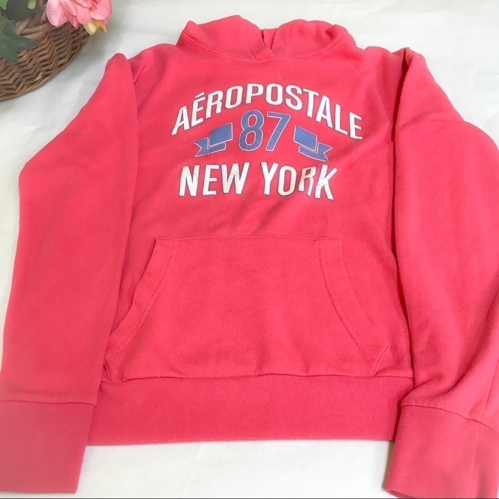 Aeropostale red hooded sweatshirt women medium casual